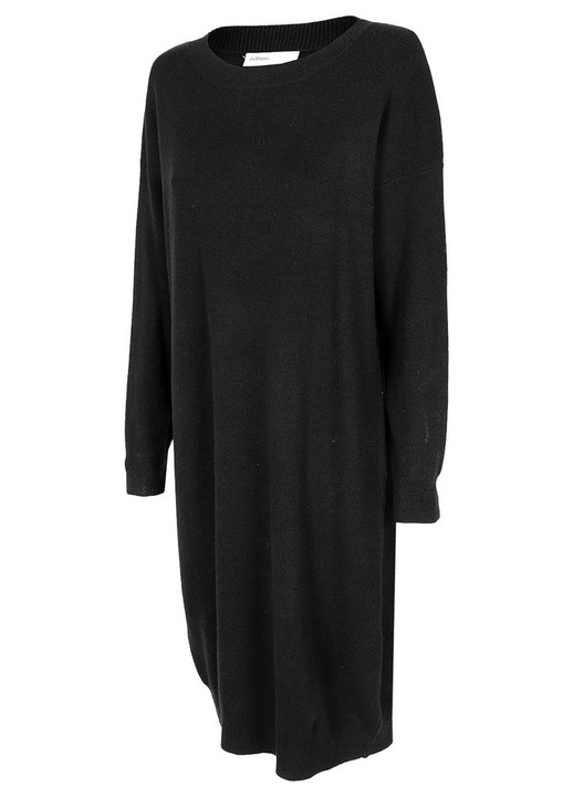 Rochie Outhorn, croiala confortabila, decolteu rotund, neagra, viscoza/poliester/poliamida, XS INTL