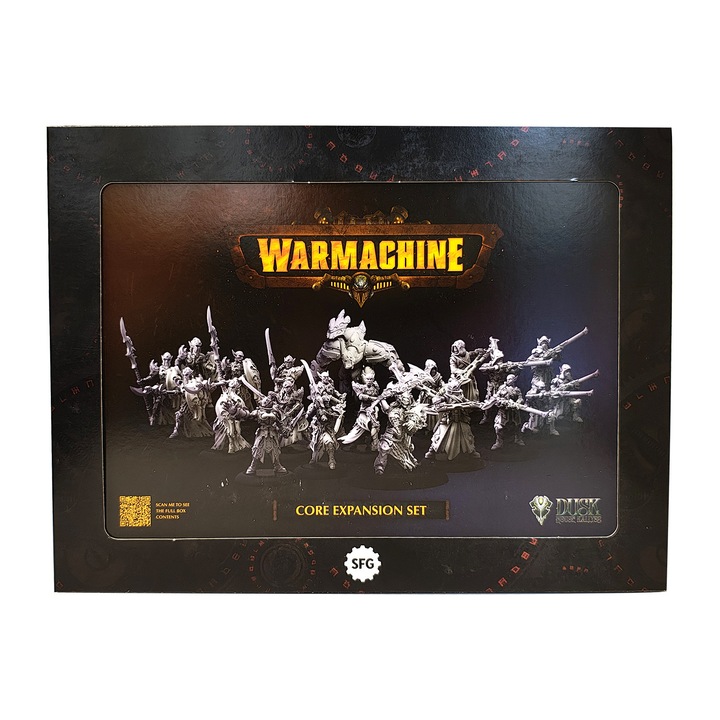 Warmachine játékbővítés, Dusk House Kallyss Core Expansion, Steamforged Games, 21 összeszerelhető modell, szürke