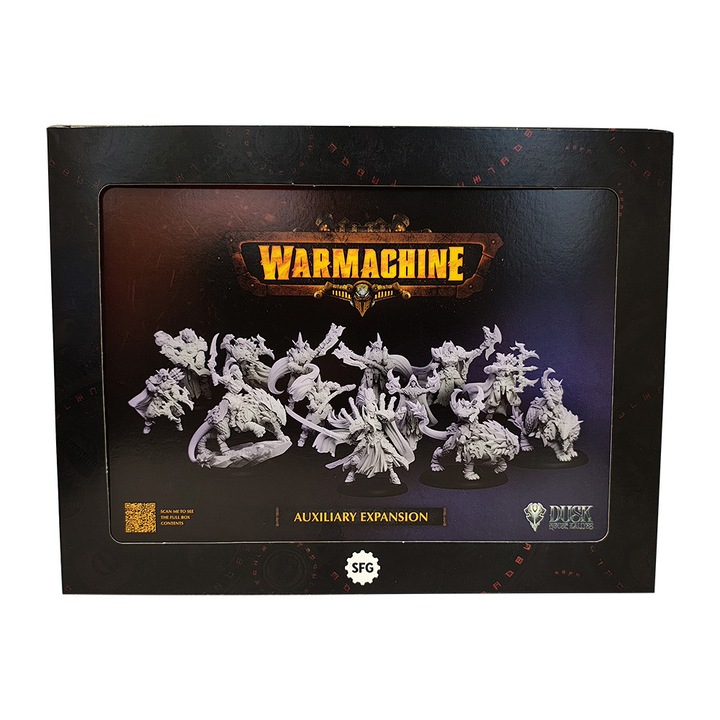 Warmachine játékbővítés, Dusk House Kallyss segédbővítés, Steamforged Games, 13 összeszerelhető modell, szürke