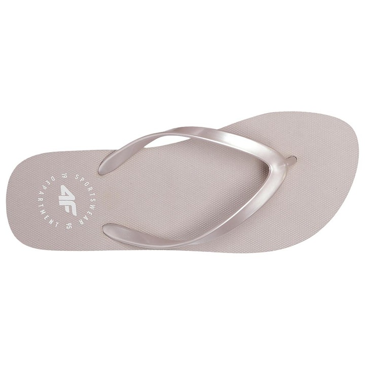 Slapi 4F, design slip-on, confortabili, bej, sintetic, 41 EU