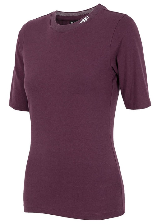 Tricou dama 4F, maneci lungi, bumbac moale, mov, XS INTL