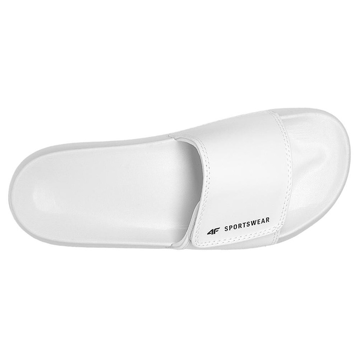 Papuci pentru copii 4F 4FSS23FFLIF070, inchidere cu velcro, poliuretan/poliester, alb