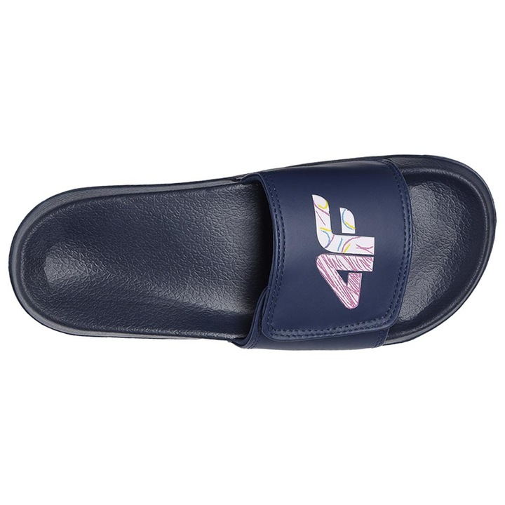 Papuci 4F HJL22-JKLD003, ajustabili, sintetic, bleumarin, 32 EU