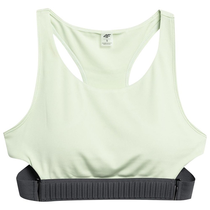Bustiera sport 4FSS23USBAF035, 4F, Poliester/Elastan, Verde, L INTL
