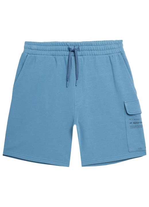 Pantaloni scurti 4F, albastru, bumbac/poliester, talie elastica, doua buzunare laterale, 3XL INTL