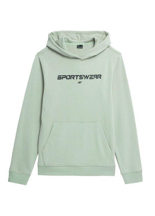 Hanorac 4F barbati, croiala regulata, gluga integrata, buzunar frontal, bumbac, poliester