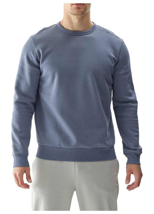 Bluza barbati 4F, pufoasa, nervuri interioare, bumbac/poliester, albastru