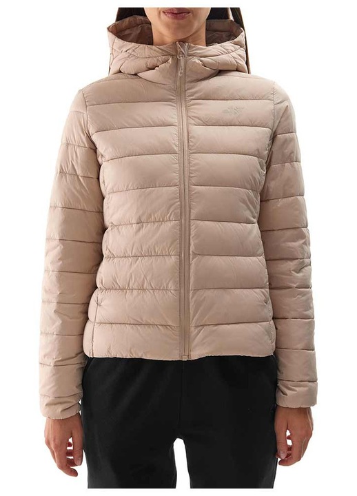 Jacheta 4F, cu gluga, poliamida, Bej