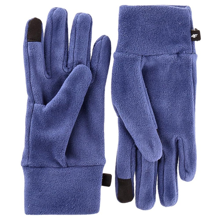 Manusi copii 4F, poliester, culoare albastra, marime standard