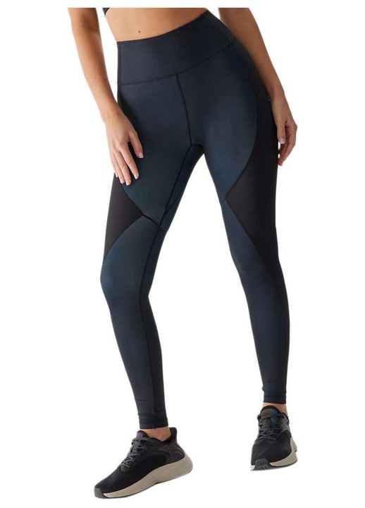 Colanti 4F pentru femei, talie inalta, uscare rapida, gri, poliester-elastan