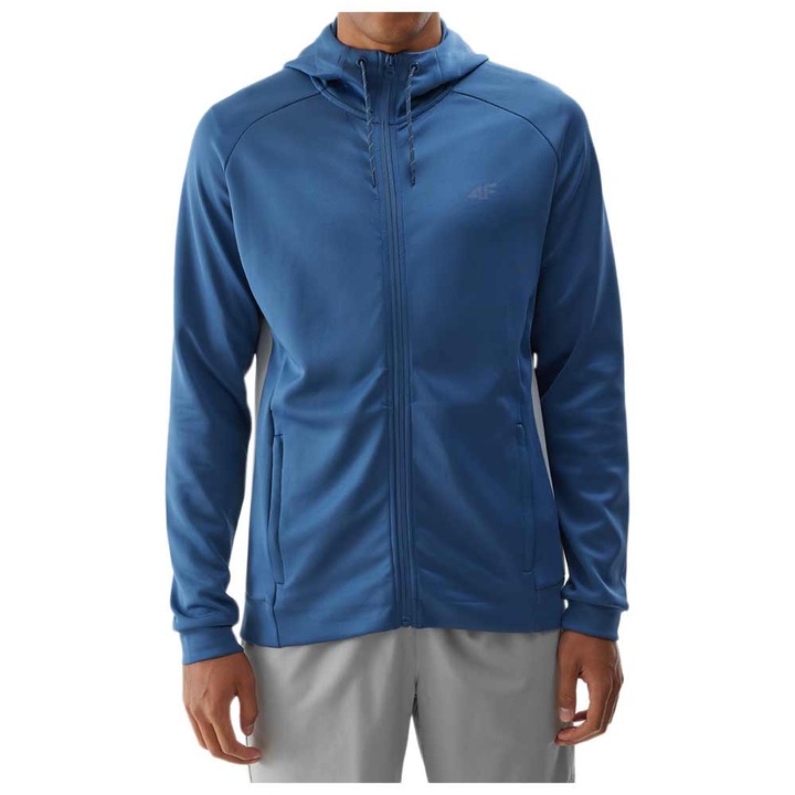 Hanorac sport 4F, gluga, uscare rapida, poliester, barbati