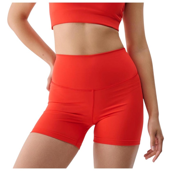 Colanti scurti sport dama 4FRSS25TFSTF021, 4F, Poliester/Elastan, Portocaliu