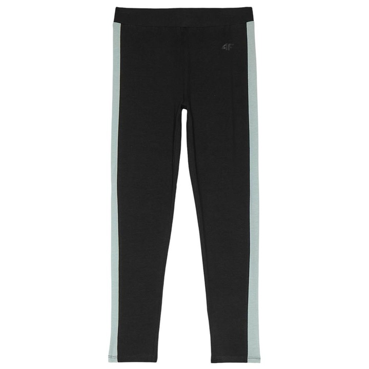 Pantaloni sport copii 4FJRAW24TTIGF226, 4F, Bumbac/Elastan, Negru