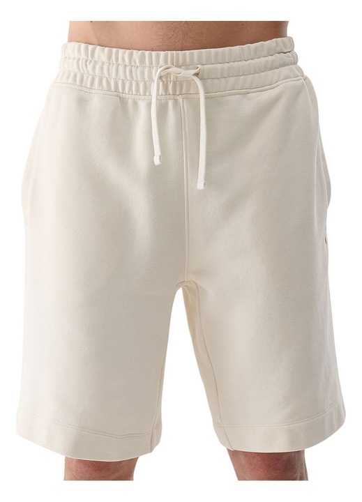 Pantaloni scurti barbati 4F, crem, material French Terry, croiala regulata, talie elastica, 2XL INTL
