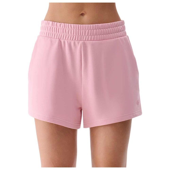 Női rövid sportnadrág 4FWMM00TSHOF542, 4F, Pamut/Poliészter, Rózsaszín