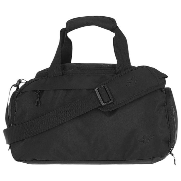 Geanta sport 4F, model 10L, 2 buzunare laterale, impermeabila, negru, 21 x 38 x 18 cm