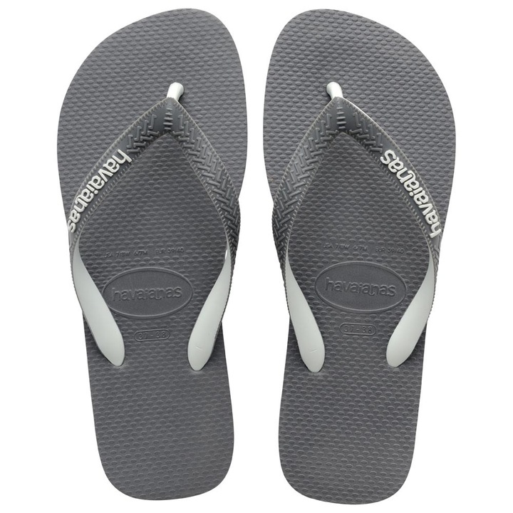 Slapi Havaianas Top Mix, confortabili, antiderapanti, gri, cauciuc