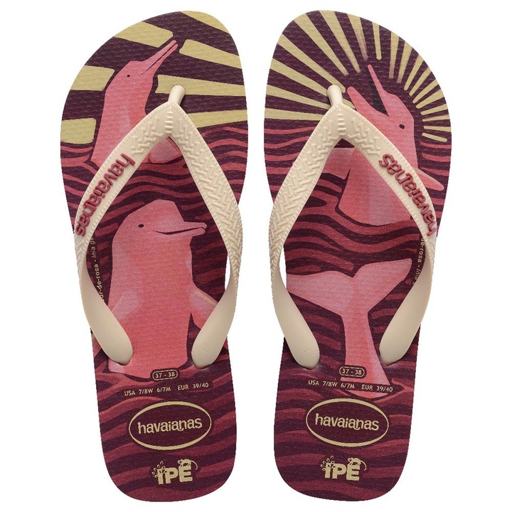 Slapi Havaianas Ipe, antiderapanti, rezistenti la apa si caldura, roz, sintetic