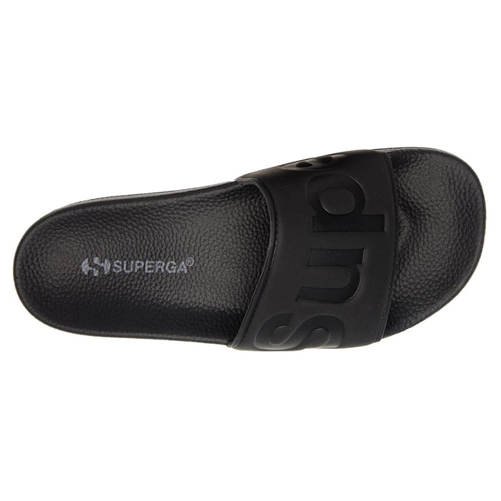 Slapi unisex Superga 1908-PUU, talpa flexibila, sintetic, negru, 36 EU