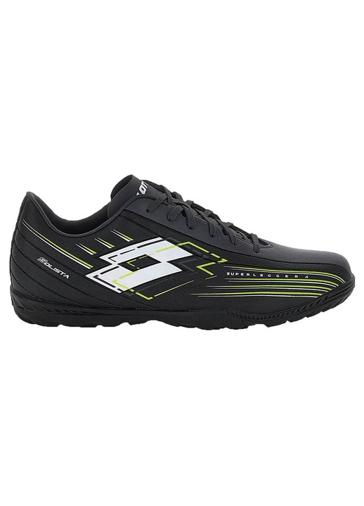 Ghete fotbal Lotto Solista 700 VIII TF, negru, sintetic, pentru gazon artificial, 44 EU