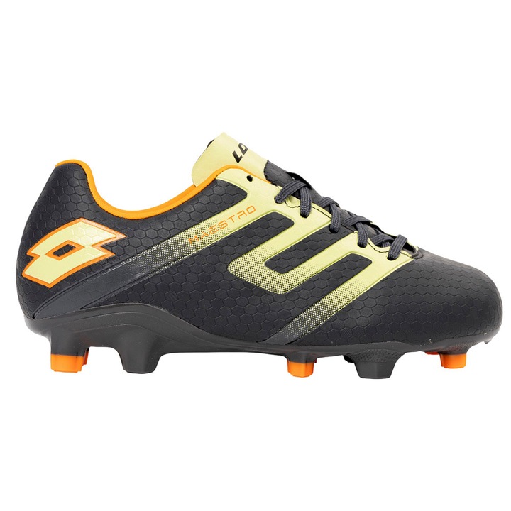 Ghete fotbal, Lotto, sintetic, negru/galben, 36