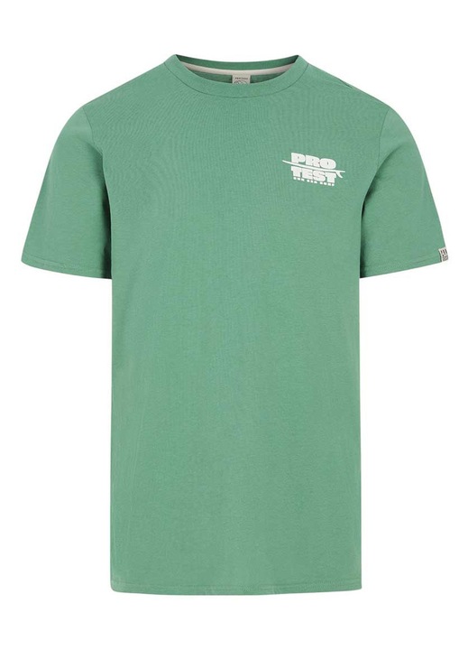 Tricou Protest, Baio, croiala regulata, decolteu rotund, verde, bumbac, XL INTL