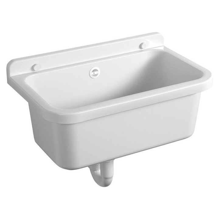 Aqualine szifon 55x21x34cm fehér polipropilénből