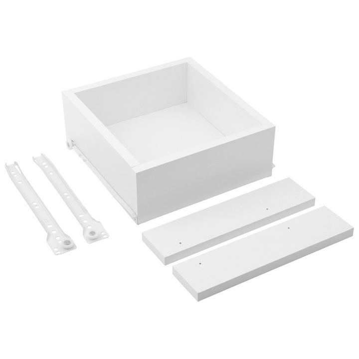 Sertar interior Sapho Espace, 256x100x280mm, alb, MDF/lamino, set 1 buc