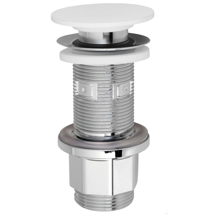 Sifon pentru chiuveta Silfra IMPALA, Rockstone, alb, 68mm, 5/4"