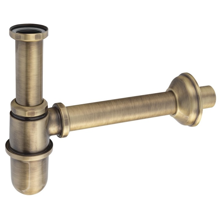 Sifon lavoar Sapho RETRO 5/4", scurgere 32 mm, bronz - 9596