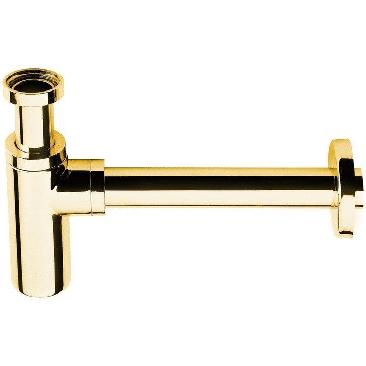 Сифон за мивка, 5/4", 32 мм, кръгъл, златен, 1.399 кг