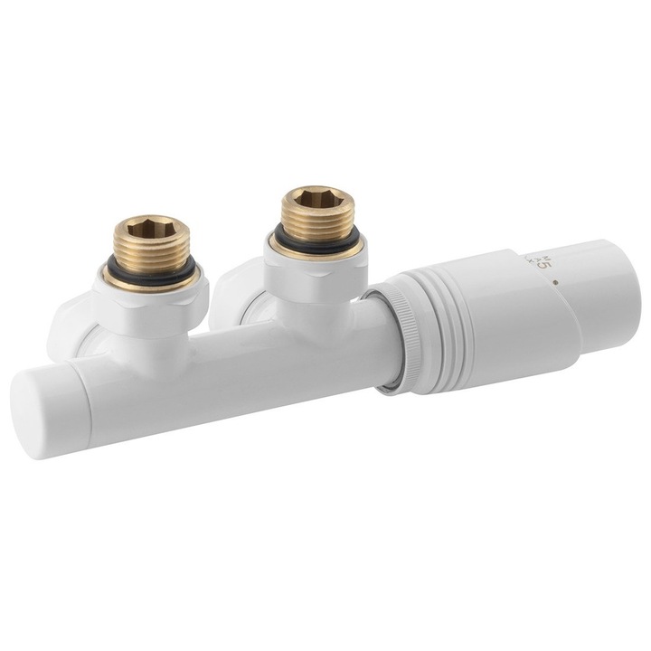 Set accesorii incalzire Bruckner, termostat, conectare centrala, alb, 50mm