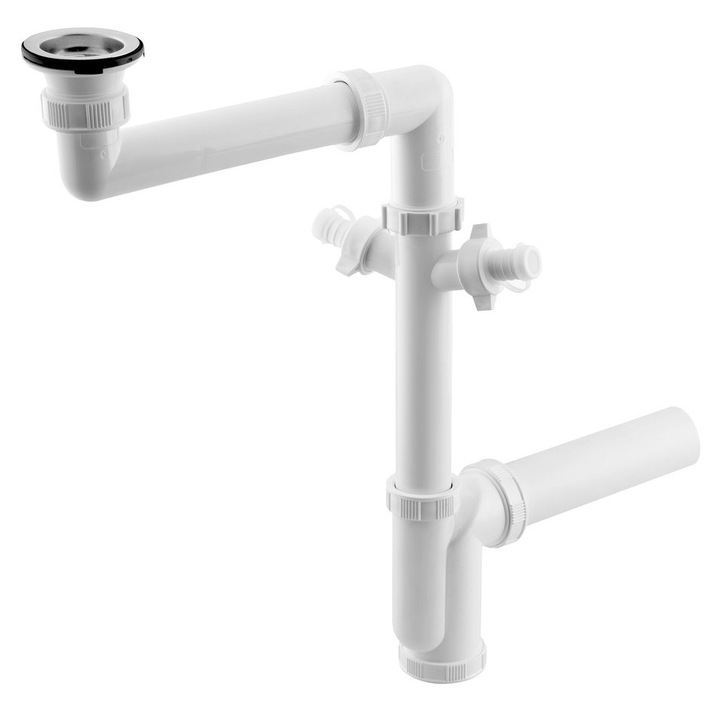 Сифон за мивка, Bruckner, 50 мм, 6/4", неръждаема стомана