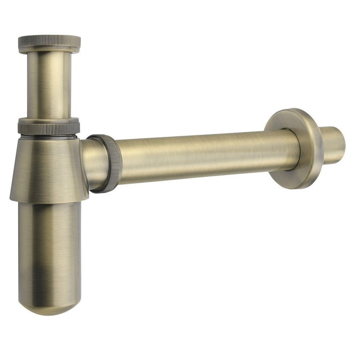 Сифон за мивка, Aqualine, 5/4", 32 мм, бронз