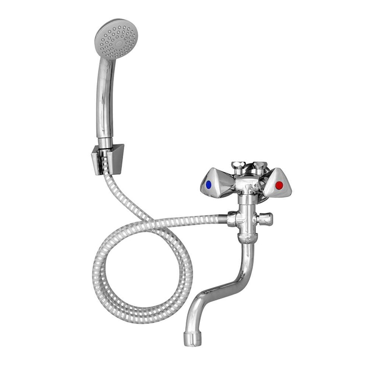 Baterie sanitara Mereo combinata cu dus, O18mm, 15cm, prepinac