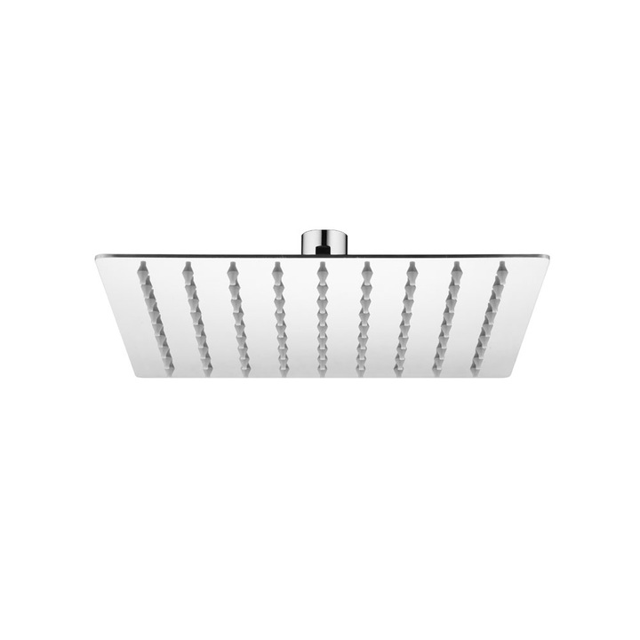 Para dus Mereo Slim patrata 200x200mm inox