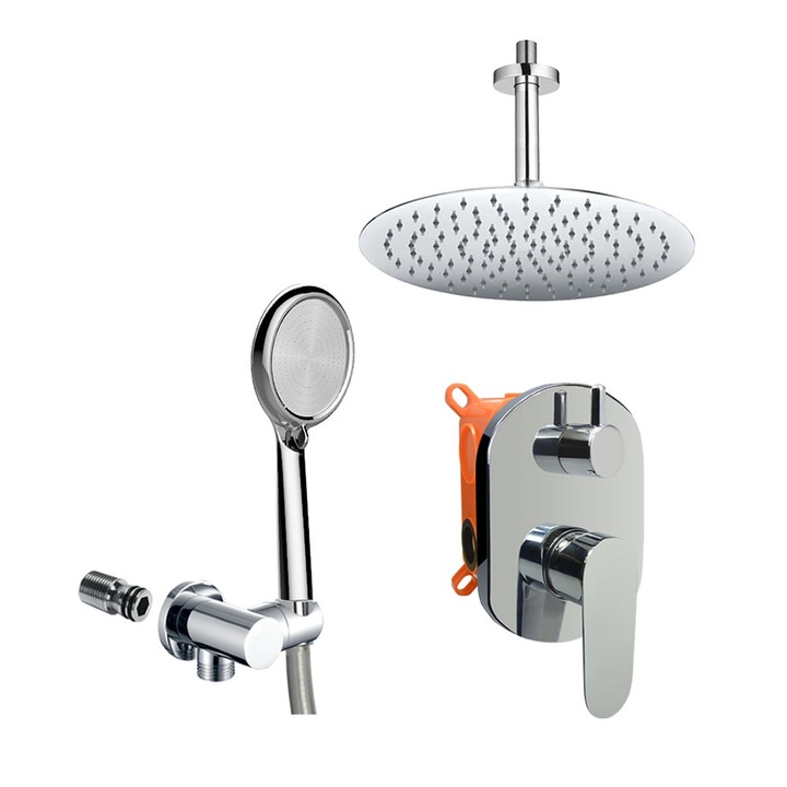 Set de dus Mereo cu baterie incorporata cu doua cai, cromat