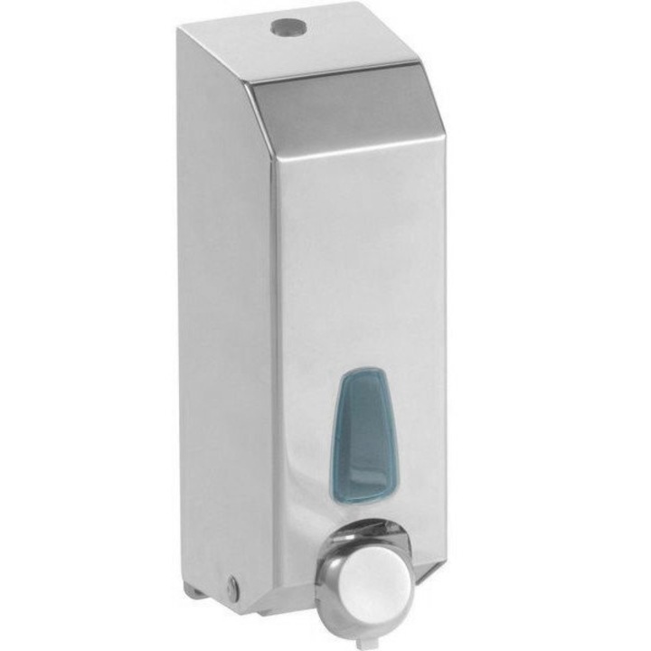 Szappanadagoló, Marplast, 1000ml, polírozott rozsdamentes acél, 110x290x137mm