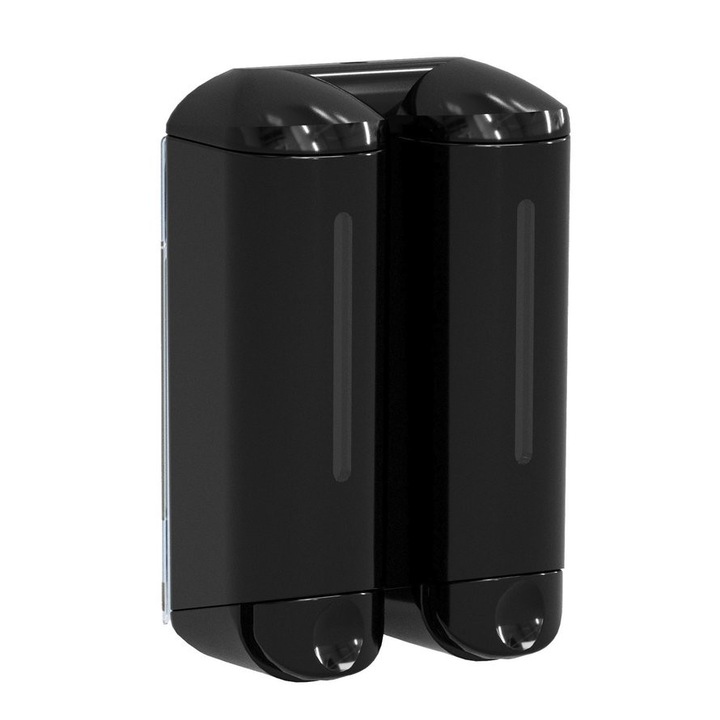 Marplast folyékony szappan adagoló 500ml fekete 11.2x18.5x7.5cm