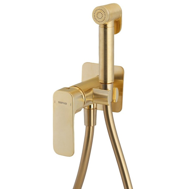 Sapho SPY bidé csaptelep, lefolyócsővel, 40x80mm, matt arany, 1200mm, 35mm