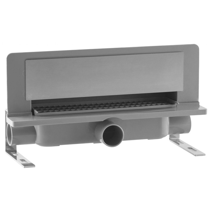 Sistem de scurgere OMP INTRAMURA, canal de dus in perete, capac din inox, 350x55mm, DN40, 27 l/min