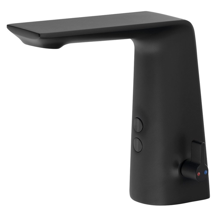 Fürdőszobai csaptelep szenzorral, Sapho, 60x164x173mm, matt fekete, 4xAA