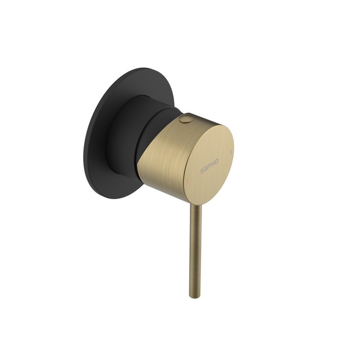 Sapho ULTRAMIX szaniter csaptelep, 2 kimenettel, matt fekete, 70x70 mm, 2 darabos szett