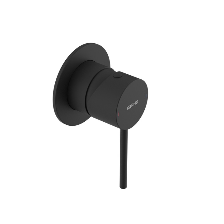Baterie sanitara Sapho ULTRAMIX, 2 iesiri, negru mat, 70x70mm, set 2 bucati