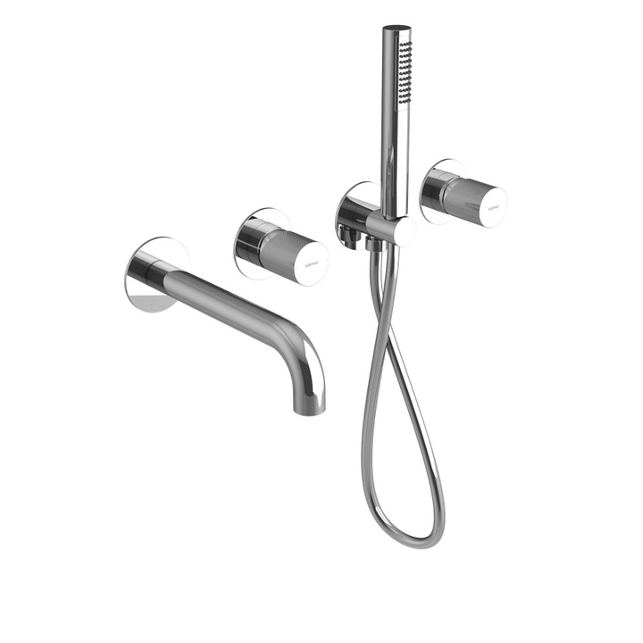 Санитарен смесител Sapho ULTRATAP, хром, 222 мм, комплект от 3 части