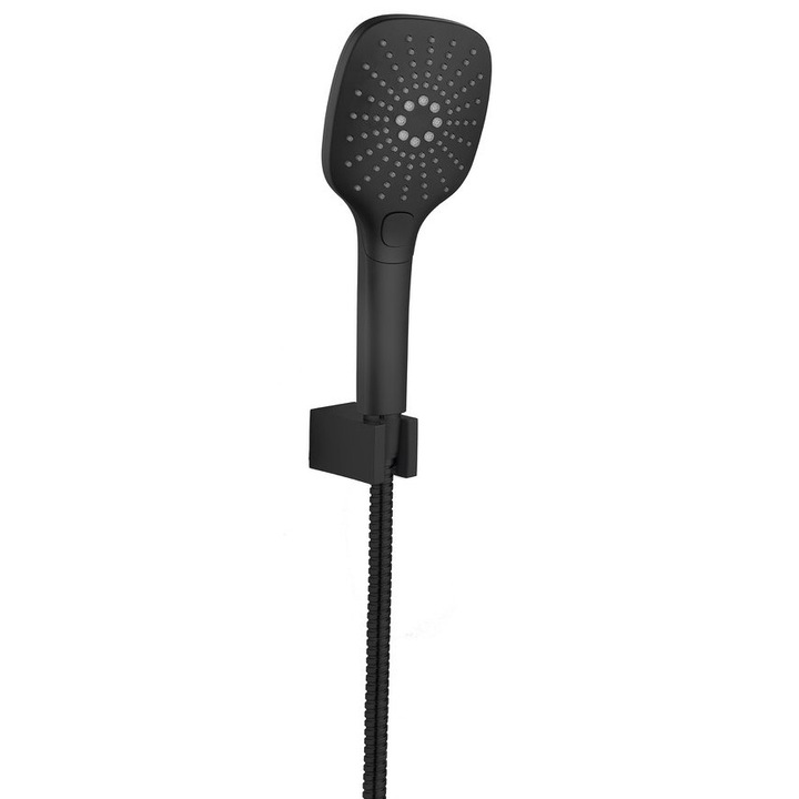 Set dus Sapho, 3 moduri, negru mat, 109x258x65mm