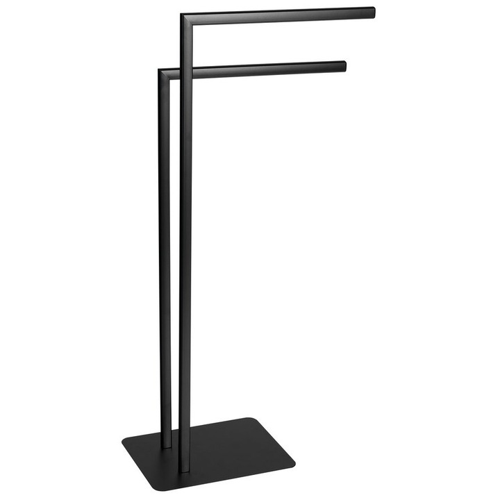 Закачалка за кърпи Gedy, модел ANO, черна, 200x778x392 мм, комплект от 1 брой.