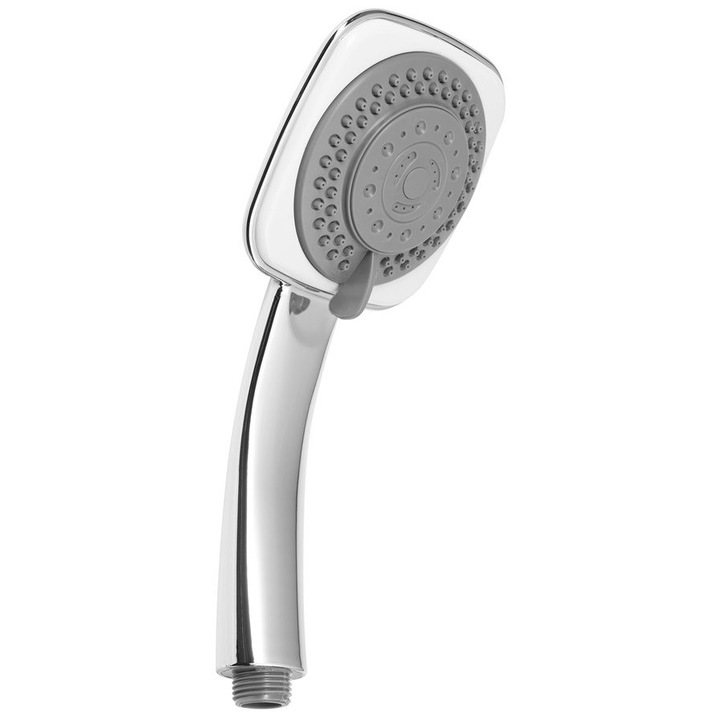 Para dus, Aqualine, 5 moduri, 100x100mm, crom, ABS