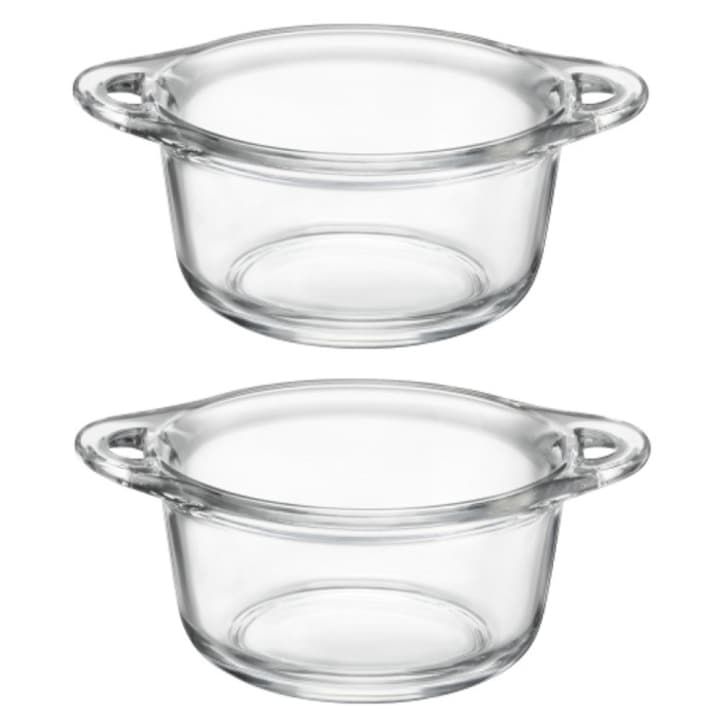 Set 2 boluri pentru servire, BORMIOLI BUFFET, sticla, 500ml, transparent