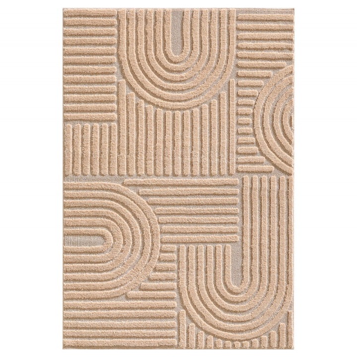 Covor Ayyildyz Art 3D, Polipropilena, Roz, 80x250cm